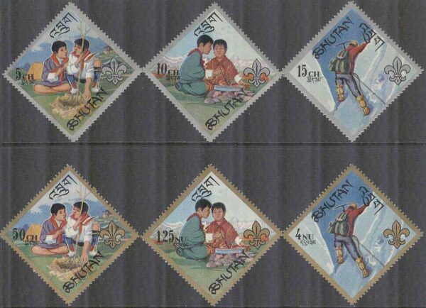 Bhutan - M  143-148 A Scouting i Bhutan, 6 kpl **