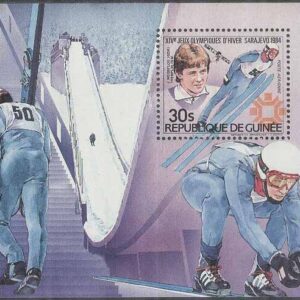Guinea – M BL 112 A OS i Sarajevo 1984 Medaljörer I, Block **