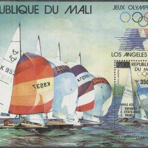 Mali – M BL  24 OS i Los Angeles 1984 Segling – Påtryck, Block **