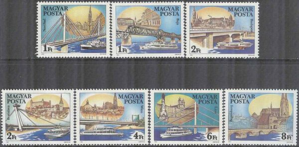 Ungern - M 3733-3739 A Donaubroar - Fartyg, 7 kpl **