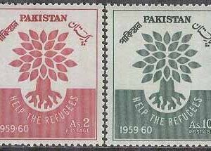Pakistan – M  112-113 Världsflyktingåret 1959-1969, 2 kpl **