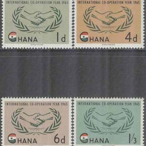 Ghana – M  206-209 A Internationella Samarbetsåret 1965, 4 kpl **