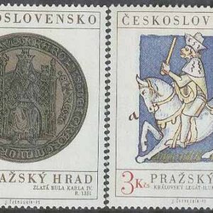 Tjeckoslovakien – M 2141-2142 Prager Burg – Konst, 2 kpl **
