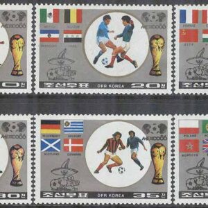 Nordkorea – M 2728-2733 VM i Fotboll i Mexiko 1986 III, 6 kpl **
