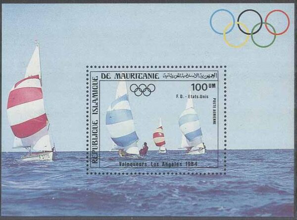 Mauretanien - M BL  59 OS i Los Angeles 1984 Segling - Vinnare, Block **