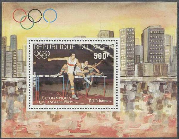 Niger - M BL  41 OS i  Los Angeles 1984 110 meter häck, Block **