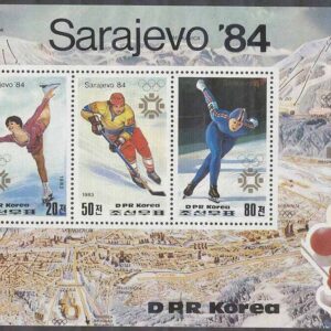 Nordkorea – M BL 150 OS i Sarajevo 1984 I bla Konståkning & Ishockey, Block **