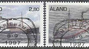 Åland – F  131-132 Båtar – Ångfartyg bla S/S Osmo, 2 kpl