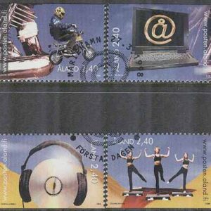 Åland – F  136-139 Aktiv ungdom bla Motor & Musik, 4 kpl