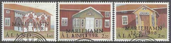 Åland - F  145-147 Verandor i bla Björkö - Byggnader, 3 kpl