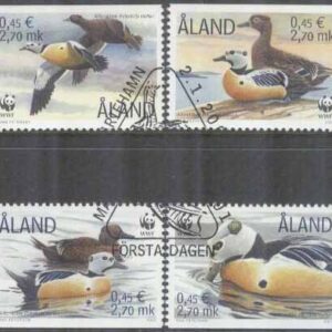Åland – F  183-186 Fåglar – Alförrädare – WWF, 4 kpl