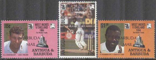 Barbuda - M 1689-1691 Sport - Kricket England-Västindien 100 år - Påtryck, 3 kpl **