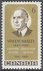 Kanada – M  433 Vincent Massey – 1:e Kanadafödde gouvernörn, 1 kpl **