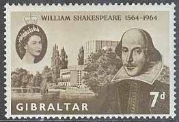 Gibraltar – M  166 Shakespeares födelse 400 år, 1 kpl **