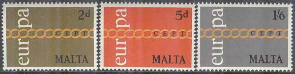 Malta - M  422-424 Europa CEPT 1971, 3 kpl **