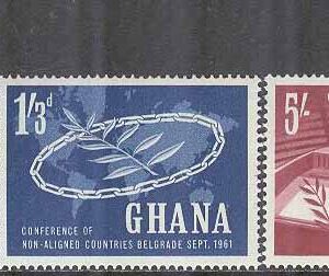 Ghana – M  103-105 Konferens för blockfria stater – Fredsduva, 3 kpl **