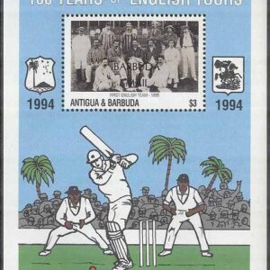 Barbuda – M BL 247 Sport – Kricket – England-Västindien 100 år Påtryck, Block **