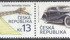 Tjeckien – M  837-836 Histroriska Transportmedel V – Bil & Flygplan, par kpl **