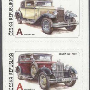 Tjeckien – M  779-778 Historiska Bilar bla Skoda 645 1932, 2 kpl **