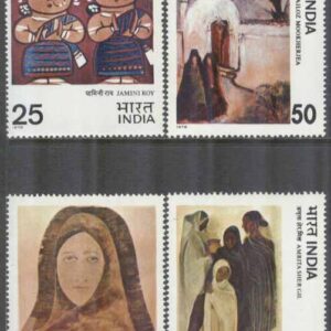 Indien – M  755-758 Modern indisk konst, 4 kpl **