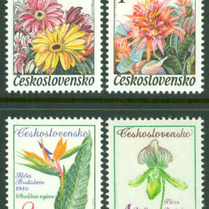 Tjeckoslovakien – M 2574-2577 Blomsterutställning, 4 kpl **