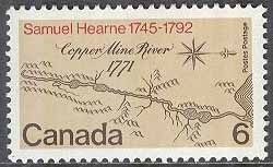 Kanada – M  480 Expedition på Copper Mine River av s Hearne 200 år – Karta, 1 kpl **