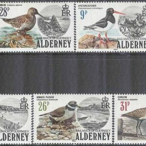 Alderney – M   13-17 Sjöfåglar bla Storspov, 5 kpl **