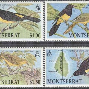 Montserrat – M  838-841 Fåglar – Montserrattrupial, 4 kpl **