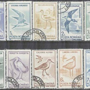 Rumänien – M 4642-4651 Gåglar bla Bredstjärtad labb, 10 kpl stpl