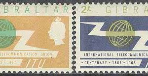 Gibraltar – M  169-170 Internationella Teleunionen ITU 100 år, 2 kpl **