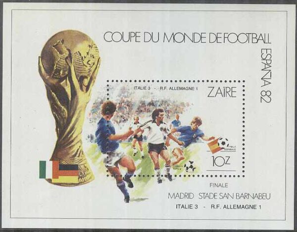 Zaire - M BL  43 VM i Fotboll i Spanien 1982, Block **