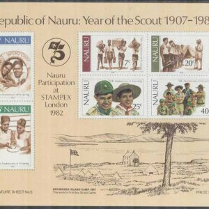 Nauru – M BL   5 Scouting 75 år, Block **