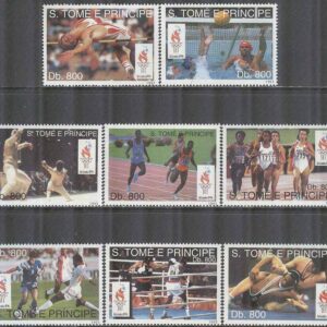 S. Tomé E Principe – M 1451-1458 OS i Atlanta 1996 I bla Fotboll, 8 kpl **
