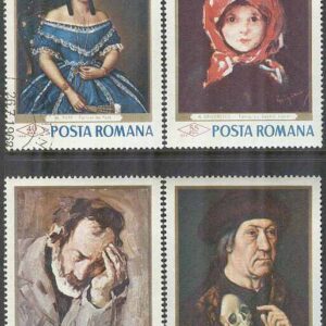 Rumänien – M 2666-2669 Konst i gallerian i Bukarest, 4 olika
