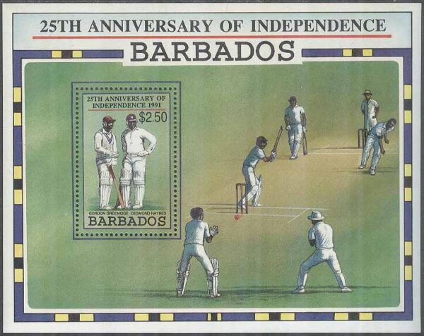 Barbados - M BL  28 Sport - Kricket - Oavhängighet i 25 år, Block **