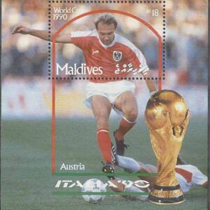 Maldiverna – M BL 181 VM i Fotboll i Italien 1990 Rodax – Österrike, Block **