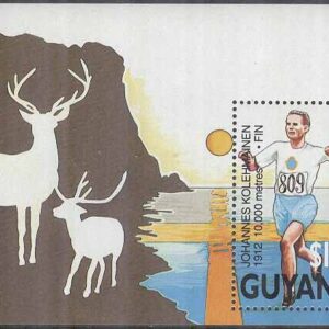 Guyana – M BL 124 OS i Barcelona 1992 Medaljör Kolehmainen – Finland, Block **