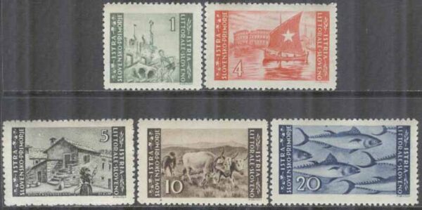 Jugoslavien - Istrien & Slovenien - M   41, 45-47, 49 B, 5 olika **/*