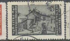 Jugoslavien – Istrien & Slovenien – M   45-47 B, 3 olika stpl