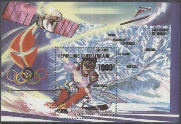 Centralafrika - M BL 485 A OS i Albertville 1992 Störtlopp, Block **