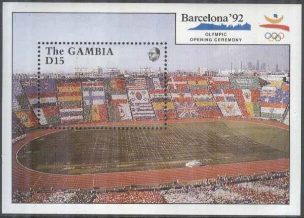 Gambia - M BL 100 OS i Barcelona 1992, Spelens öppnande, Block **