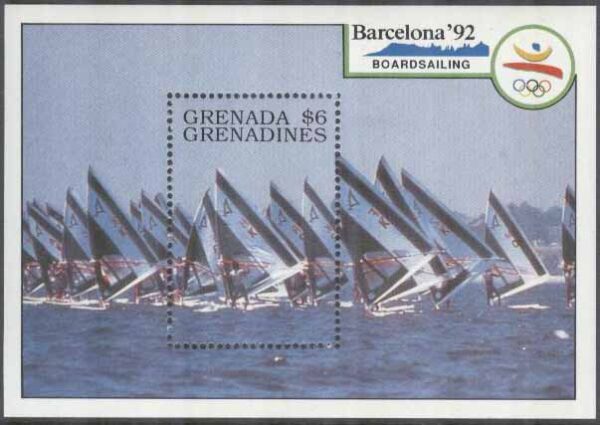 Grenada Grenadines - M BL 202 OS i Barcelona 1992 Vindsurfing, Block **
