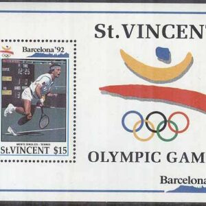 St. Vincent – M BL 204 OS i Barcelona 1992 Tennis, Block **