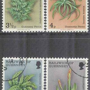 Guernsey – M  114-117 Ormbunkar, 4 kpl stpl