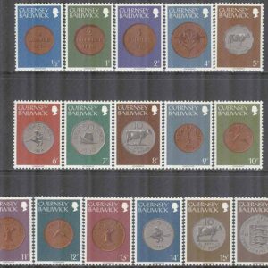Guernsey – M  173-188 Mynt, 16 kpl **