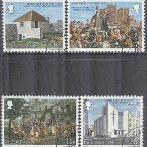 Isle of Man – M  101-104 John Wesleys besök 200 år, 4 kpl stpl