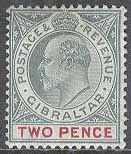 Gibraltar – M   49 a Kung Edward VII, 2 P *