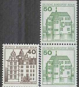 Berlin – M  613 A-614 C-D Borgar & Slott i bla Wolfsburg , 1 + par kpl **