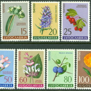 Jugoslavien – M  943-951 Jugoslavisk flora IV, 9 kpl **