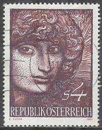 Österrike – M 1727 Modern Konst i Österrike VIII av Ernst Fuchs, 1 kpl stpl